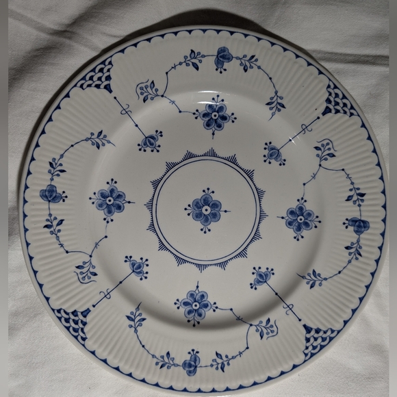 Reserved For KM Furnivals England Denmark Blue Dinner Plates-2 - Picture 8 of 13